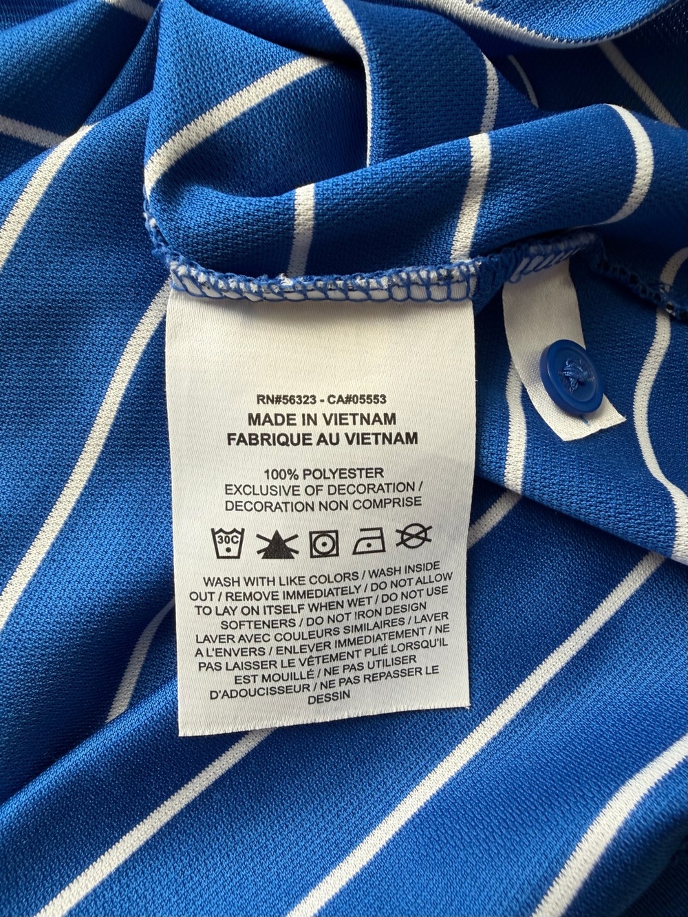 Jordan Dri-FIT Florida Gators Polo Shirt Men's Large Blue Striped Golf NCAA - Picture 8 of 8